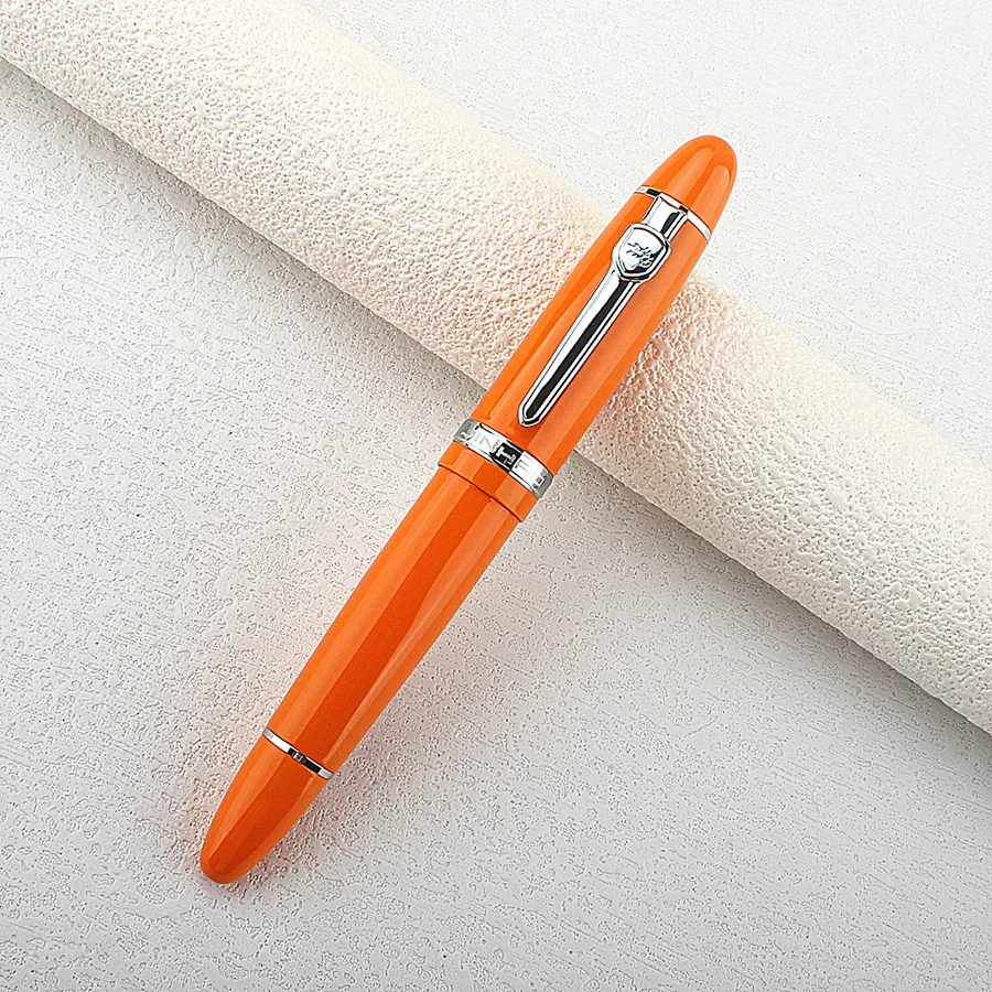 Marca di lusso Jinhao 159 penna a sfera in metallo nero elegante con penne a inchiostro per ufficio regalo Twist Silver forniture