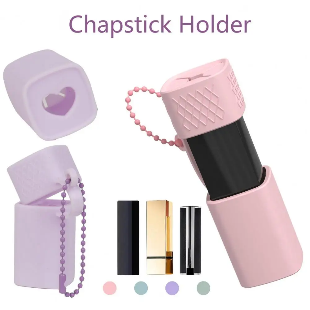 2.8*6cm Silicone Lipstick Holder Protective Bag Portable Versatile Lipstick Sleeve Lipstick Organizer Lip Gloss Storage Pouch