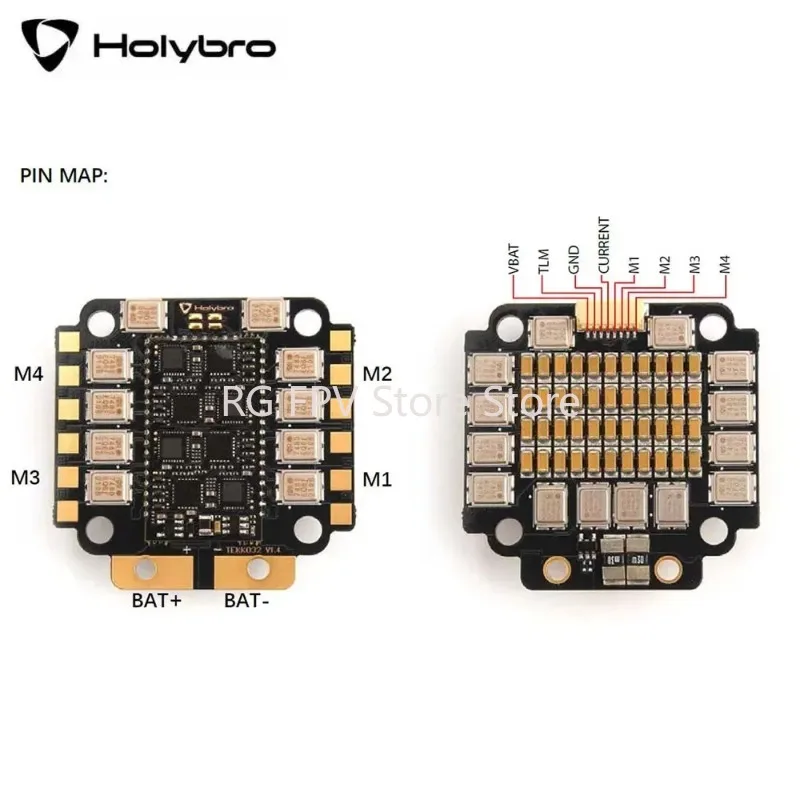 Holybro Tekko32 F4 MCU Metal 4in1 65A ESC BLHELI32 / PWM output 128K / 4-6S 30.5x30.5mm for FPV Racing Drone