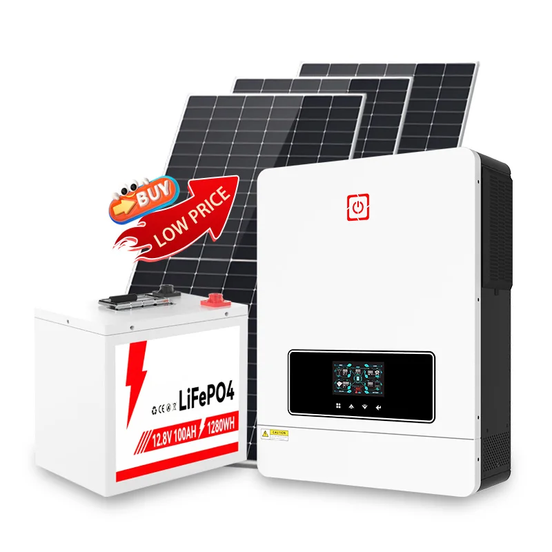 8kw Home Energy Solar Power System Monocrystalline Silicon Lithium Battery Hybrid Generator MPPT PWM Controller 12kw Load Power