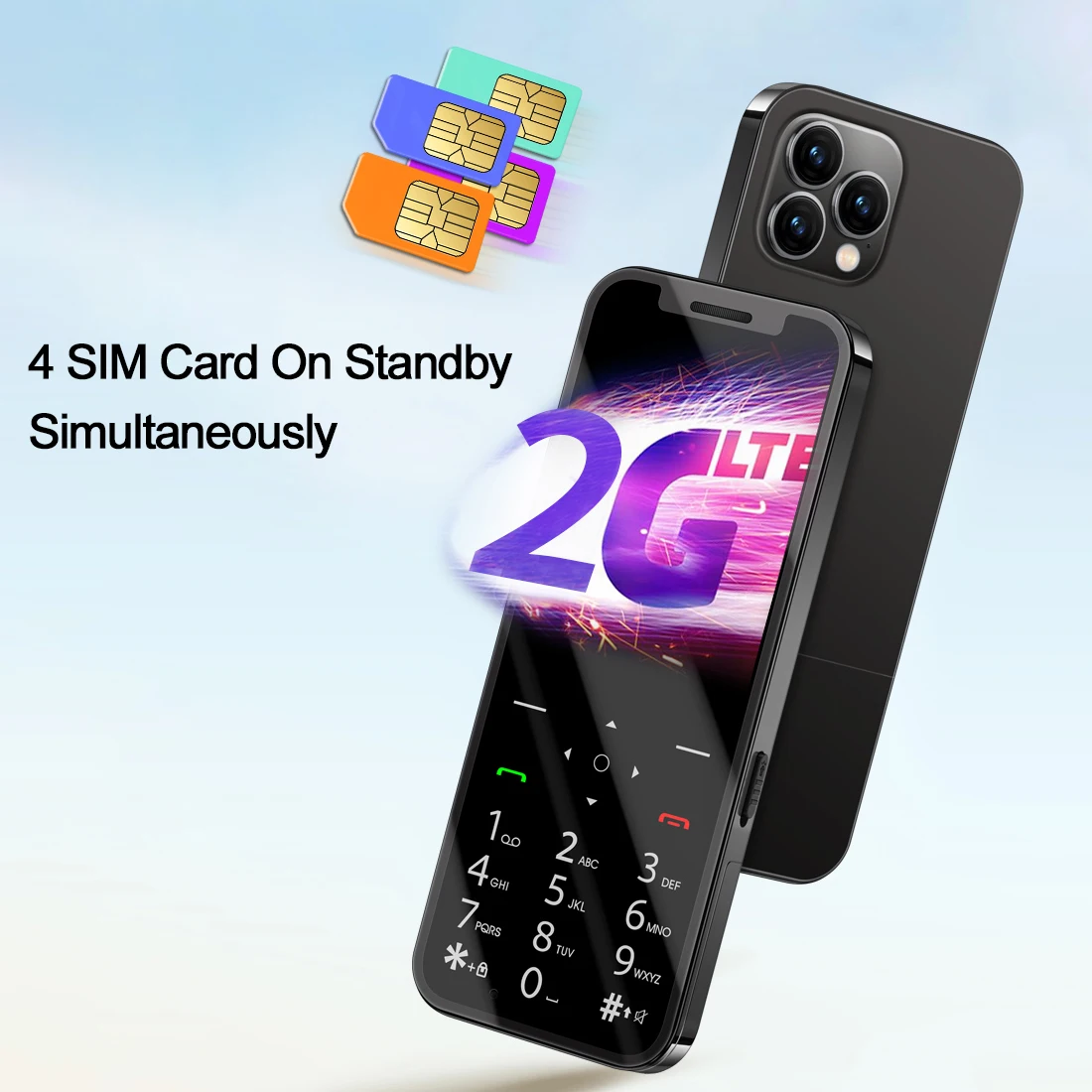 SOYES A6 GSM 4 SIM Card in Standby Mini telefono cellulare 2.4 \