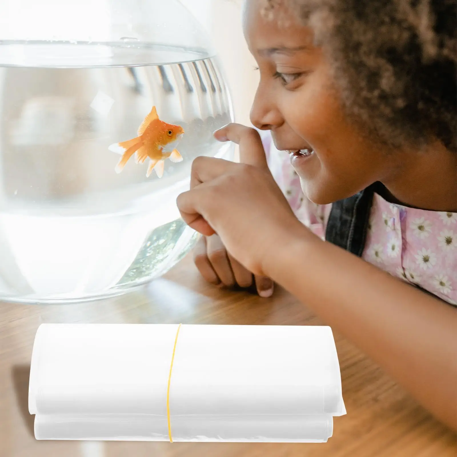 50 Pcs namental Fish Packaging Bags 15x38cm HDPE Clear Shipping Containers for Aquarium Transport Disposable Practical