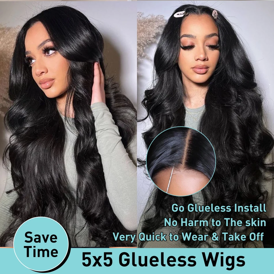 Body Wave 13x4 13x6 HD Transparent Lace Front Wigs 30 40 Inch Brazilian Water Wave 5x5 Closure Wig Pre Plucked Hair For Women