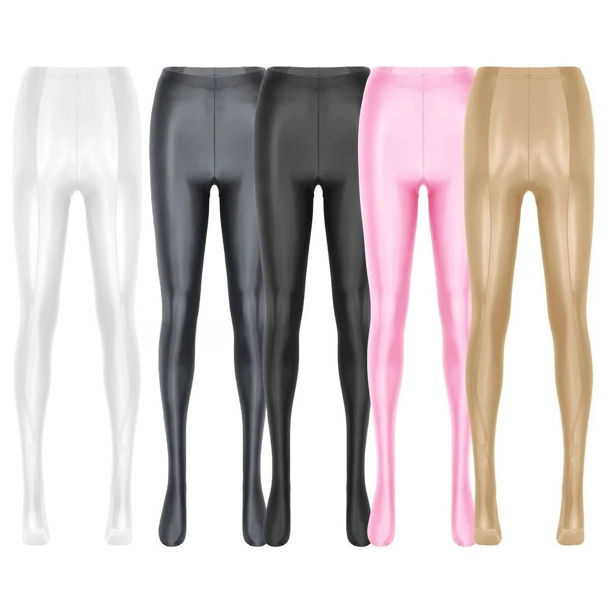 Extra Large Back Seam Pantyhose Slim-fit Shaping Legs Stretchy Oil Glossy Tights Outdoor Casual Daily Wear Pole Dance Hosiery