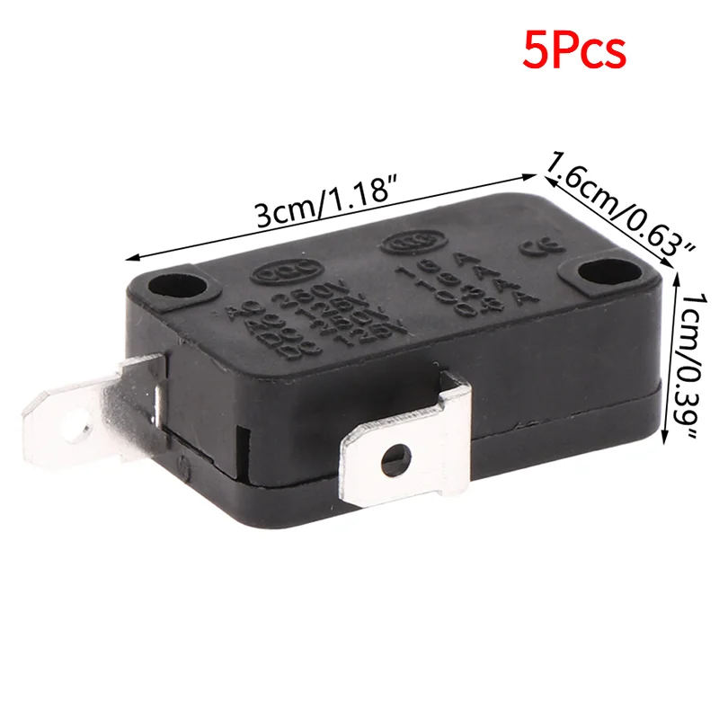 5Pcs KW1-103 Microwave Oven Door Switch Fit For Microwave Washing Machine Rice Cooker 16A 250V 2 Pins.