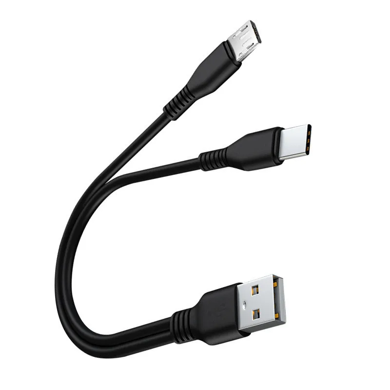 2 in 1 USB Type C Micro USB C Cable Mobile Phone Fast Charging Cable For Huaiwei Samgsung Xiaomi Type C Charge Cord Wire