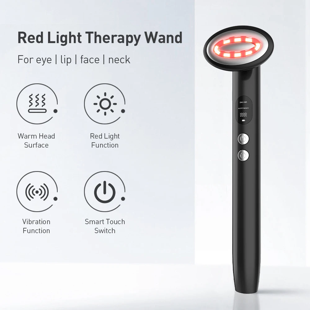 9-in-1 Skin Tightening Device Face Massager with 9 Colors of Led Light Face & Neck Wrinkles Tightening Wand Beauty Care Machine