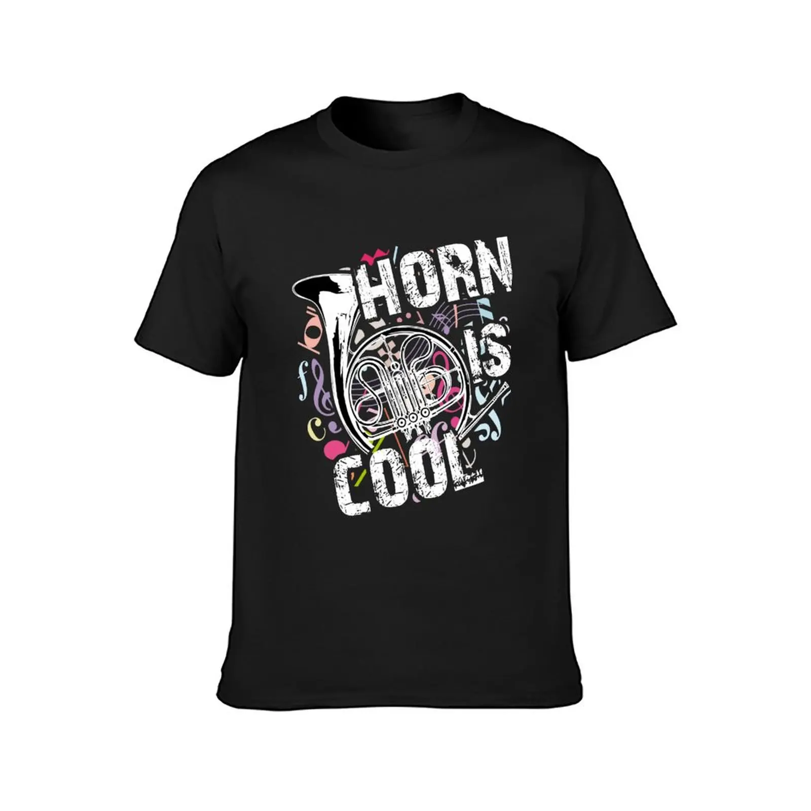 Horn is cool. Horn player gifts T-Shirt vintage quick drying mens funny t shirts