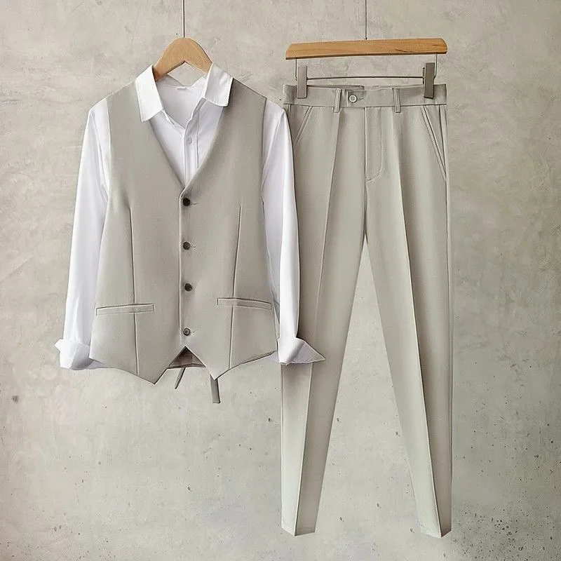 Uniformes de padrino de boda, trajes de hermanos, camisas, pantalones, trajes de verano, o473