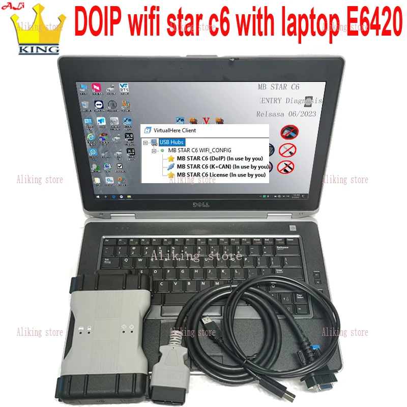 

DOIP WIFI MB Star C6 support K CAN with software SSD C6 and Laptop E6420 VCI C6 Multiplexer Diagnosis Tool Ready to use