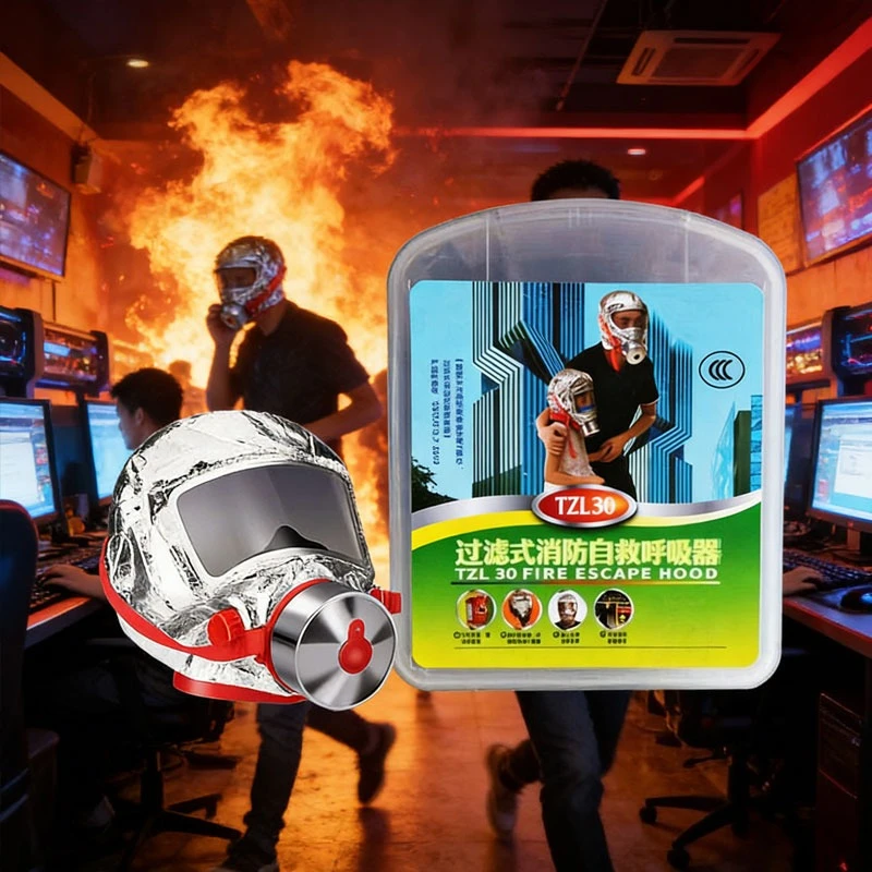 Protective Smoke Safety Fire Training Gas Mask Escape Hood Respirator Emergency Escape Protective Mask Self-rescue Respirator