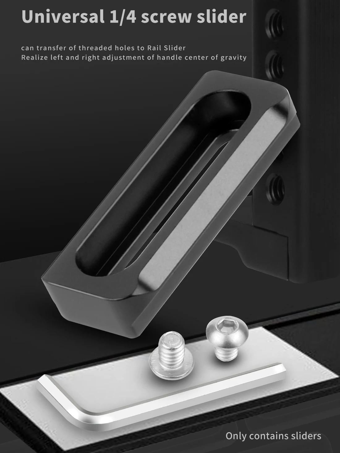Schnellverschluss-Sicherheitsschiene mit 1/4-Zoll-Schrauben, DSLR-Kamera-Rig, Mini-Schnellverschluss-NATO-Schiene (48/68 mm) für die Verlängerung der Griffmontagekäfig – Detail 4