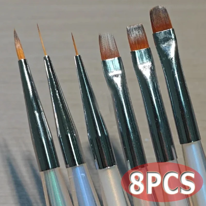 Ensemble de pinceaux ultra-fins pour nail art, outil de manucure professionnel, design Aurora, acrylique, stylo nickel é, gel UV, peinture, 8 pièces, 15 pièces