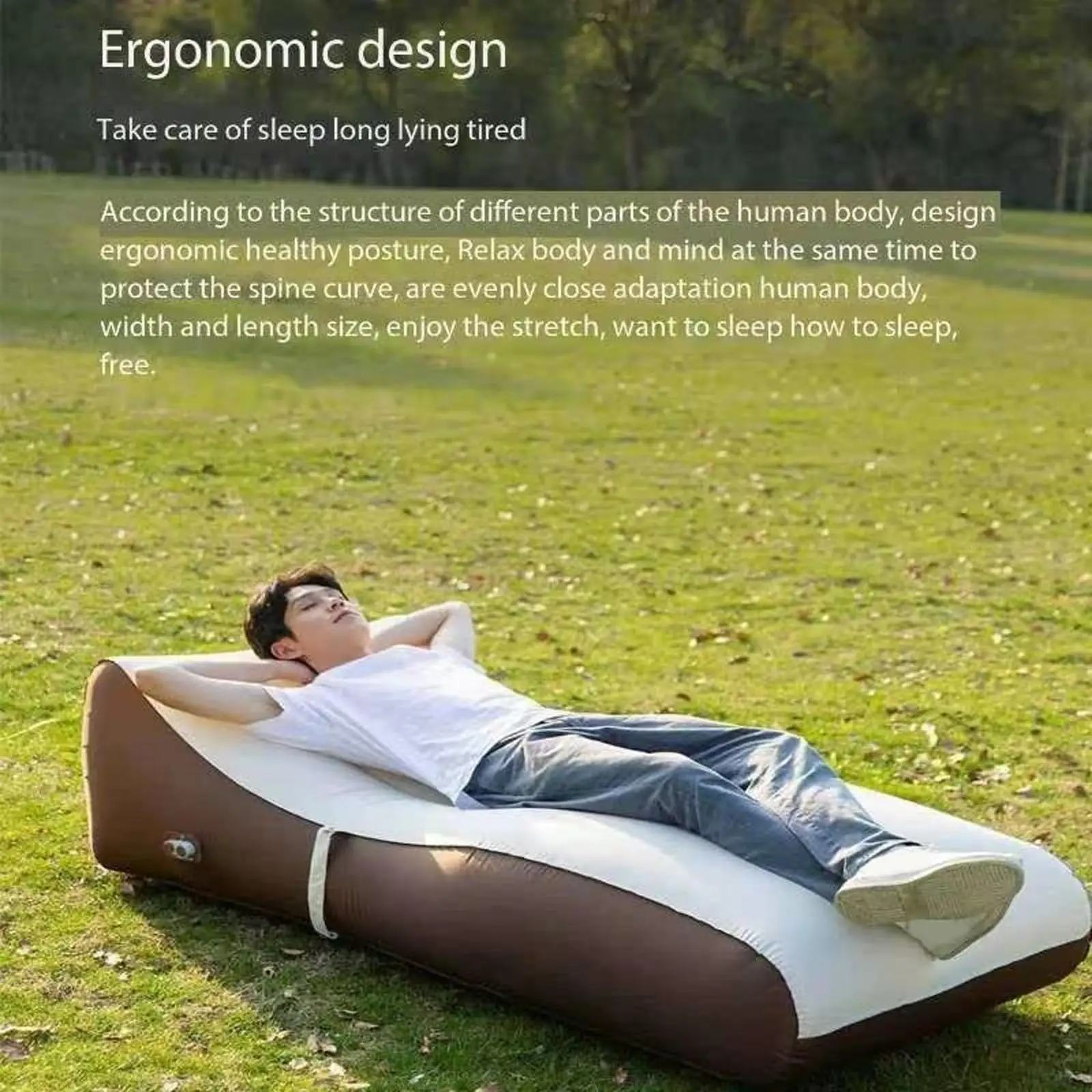 

Automatic Inflatable Mattress Lazy Lounger Chair for Picnic Backpacking Tent