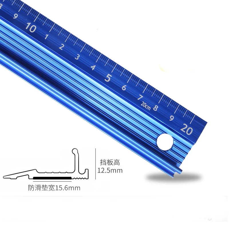 Leather Tool Protective Ruler Non-slip Aluminum Alloy Multi-function Straight Ruler For Drawing and leather Cutting Auxiliary