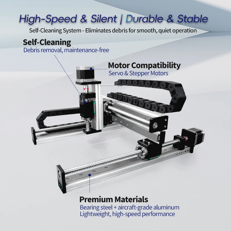 UMOT Gantry Robot 4-axis XYZ Slide Table CNC Machine Linear Guide for Lathe Machine Attachments Custom