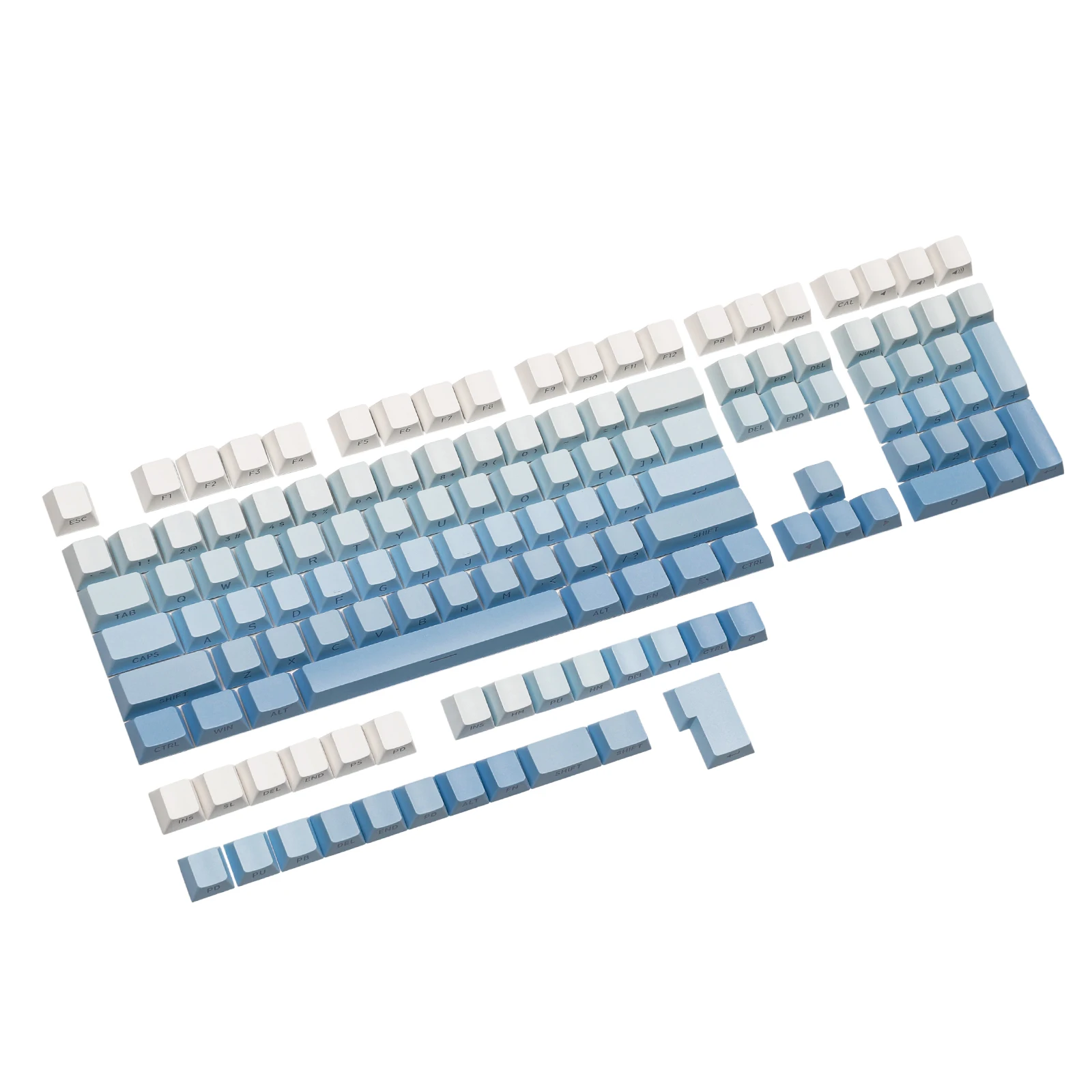 Imagem -02 - Epomaker-double-shot Side-impresso Pbt Cereja Conjunto Keycap Perfil Sky Blue Teclado Mecânico Ansi Mx-clone Switches 133 Chaves