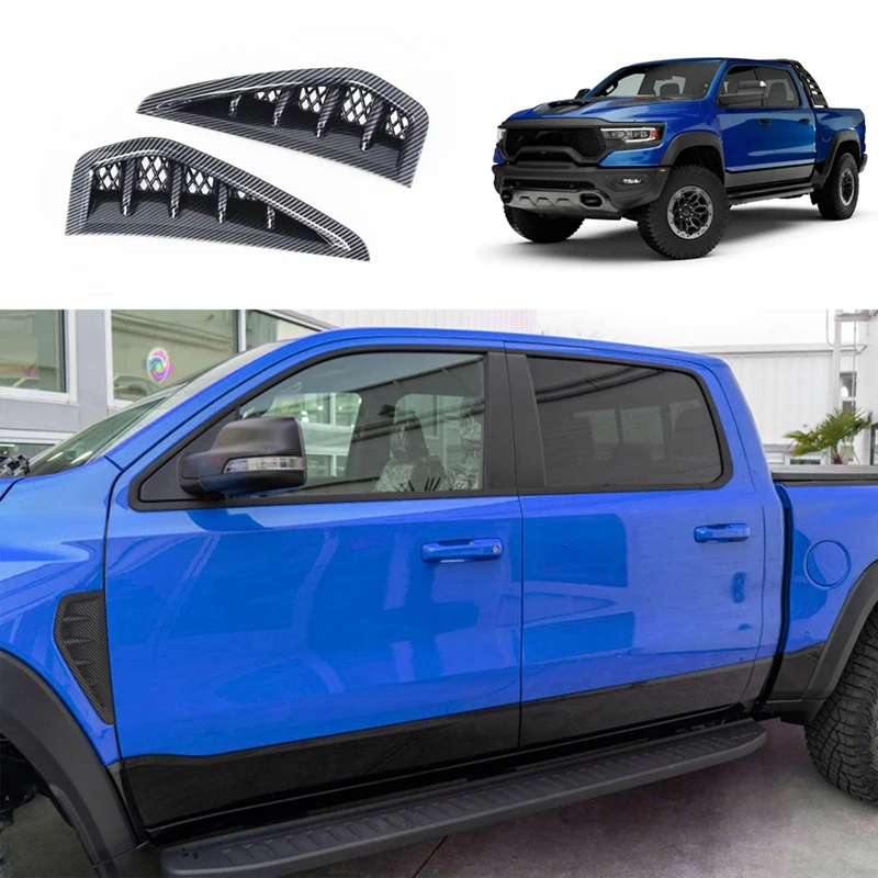 2 PCS Car Fender Side Vent Cover Trim Sticker Exterior Accessories ABS Automotive Supplies For Dodge Ram 1500 TRX 2023 2024