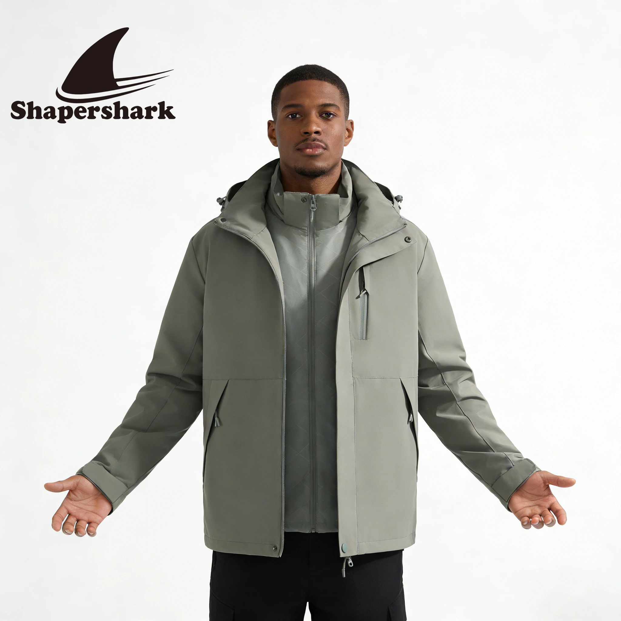 

New High-Quality Outdoor Men's Waterproof Raincoat, Windproof Jacket, Mountain Bike, Casual Street Wear With Hood