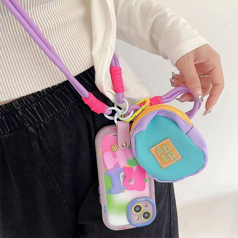 Monedero portátil con colgante para llaves y auriculares, bolsa de almacenamiento, mochila, bolsa colgante para billetera, bolsa de cintura para deportes al aire libre