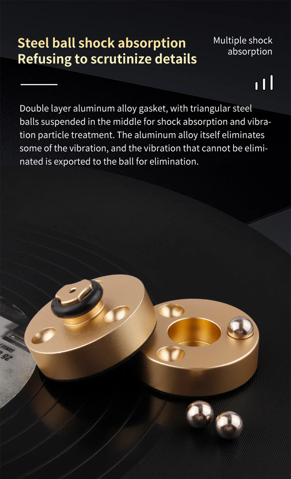 4PCS High-end-HiFi Aluminium Legierung HIFI Audio Lautsprecher Verstärker DAC CD Anti-shock Absorber Fuß Pads vibration Absorption Steht – Detail 4
