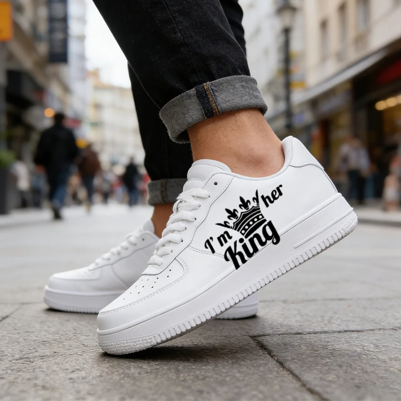 

Summer Breathable Slip-On Men's Shoes, White Shoes Unisex Soft-Sole Versatile Sneakers