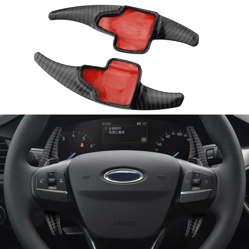 Volante Shift Paddle Shifter per Ford Focus MK4 2019 - 2023 Estensione Shifter ABS Accessori interni in fibra di carbonio