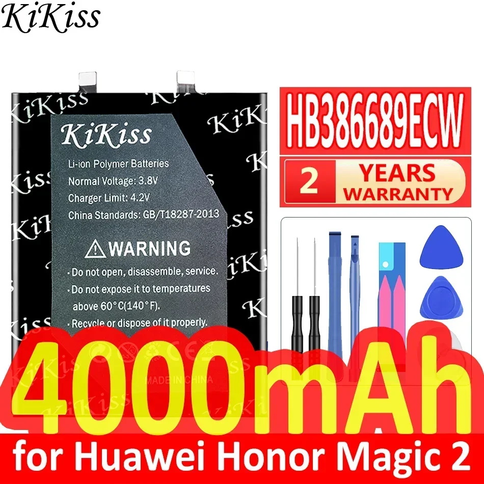 KiKiss Battery 4000mAh HB386689ECW for Huawei Honor Magic 2 Magic2 TNY-AL00 TL100