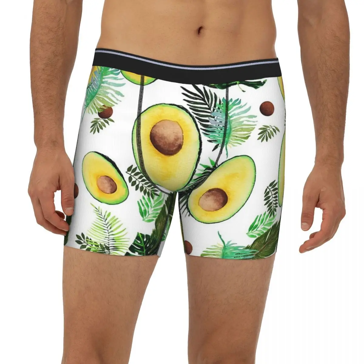 

Long Boxer Underpants Shorts Tropical Avocado Panties Men Soft Underwear for Homme Man Boyfriend Gifts