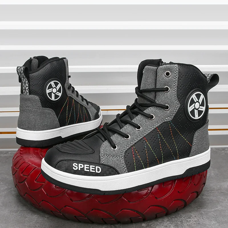 

Мужские мотоциклетные профессиональные защитные ботинки для верховой езды, повседневные четырехсезонные удобные защитные ботинки для езды на мотоцикле по бездорожью