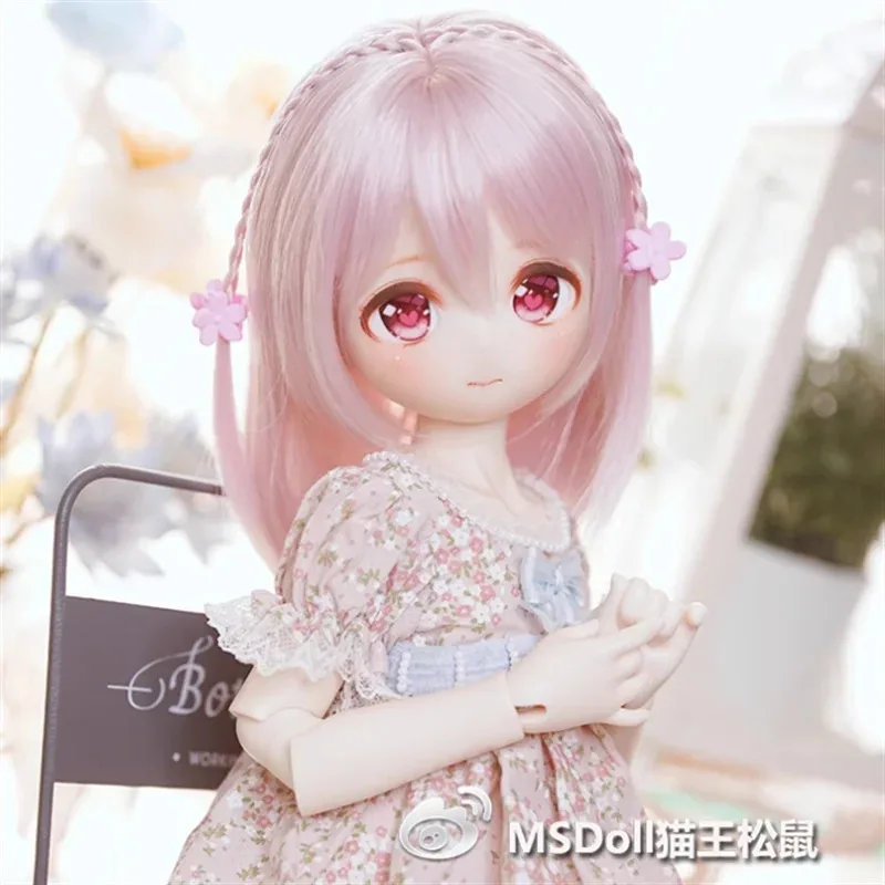 

BJD Doll Wigs Long Hair For 1/3 1/4 1/6 MSD MDD YOSD With Bangs Black Brown Pink Hair Accessories
