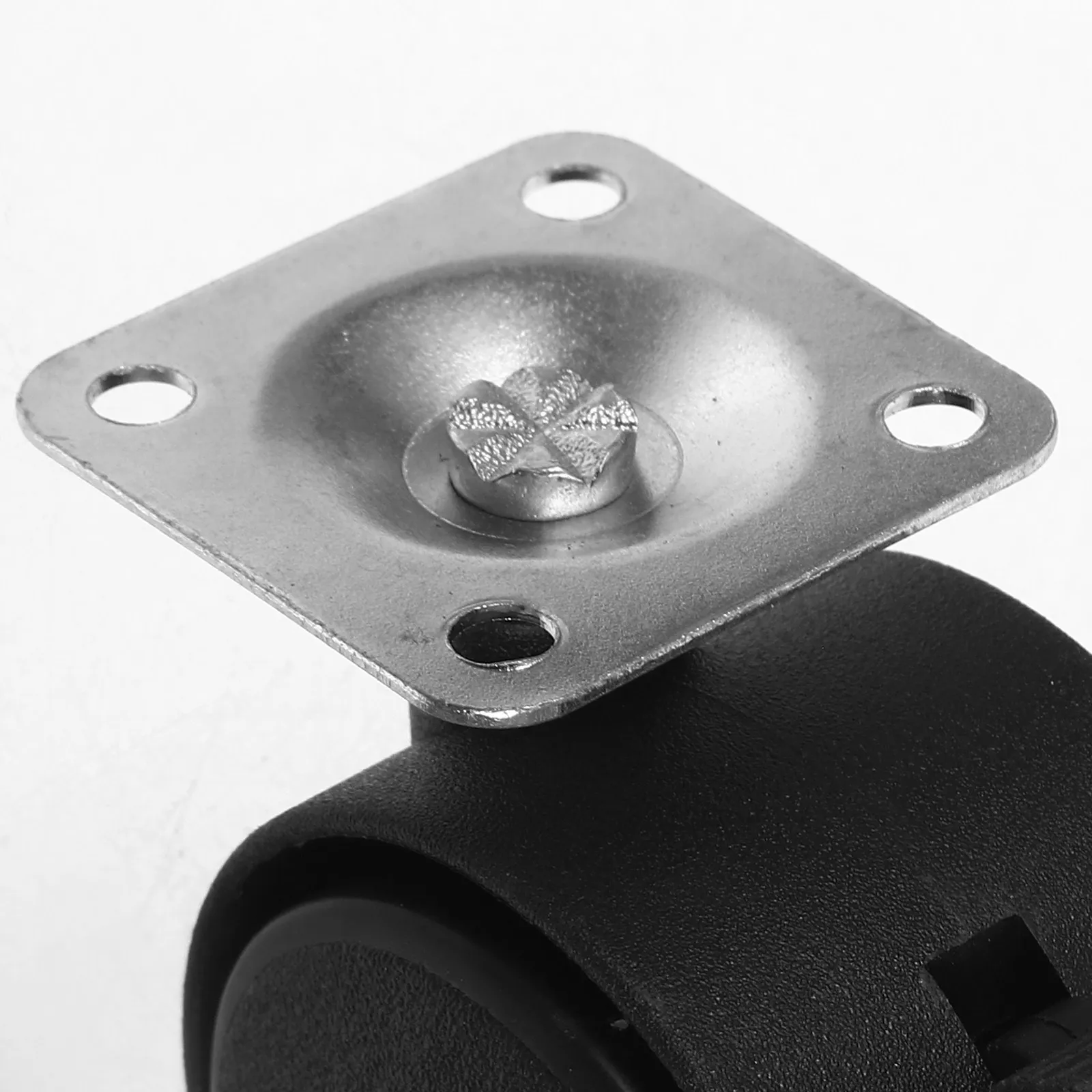 4pcs Furniture Casters 360-Degree Swivel With Brake 40Mm Black Caster Wheels For Cabinet Cupboard Video Stand Moving