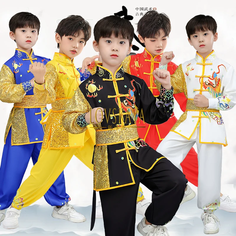 

Children's martial arts performance costumes, primary and secondary school games, Chi routines,kung children's practice costumes