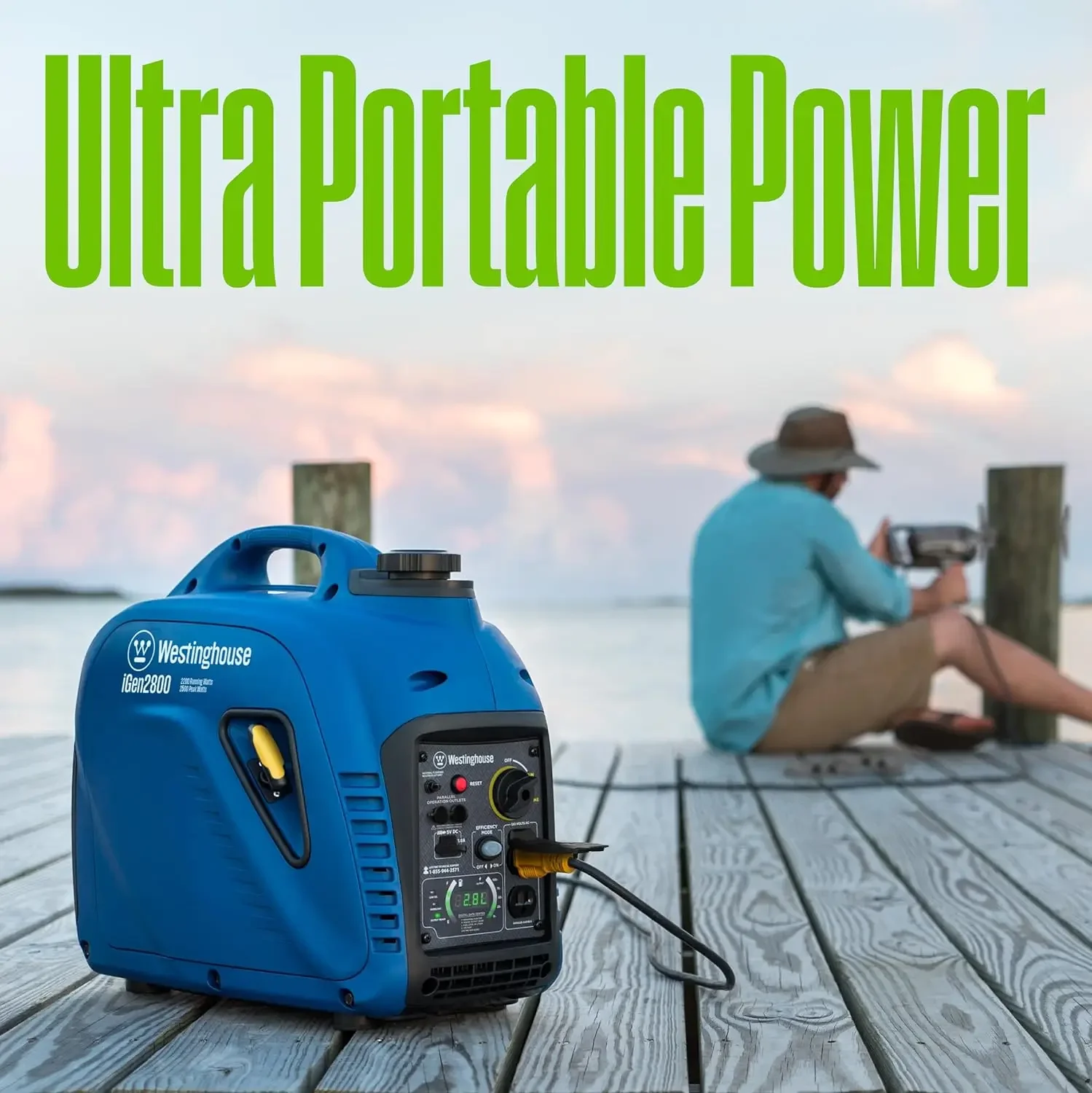 home.Outdoor Power Equipment 2800 Peak Watt Super Quiet & Lightweight Portable Inverter Generator, Gas Powered