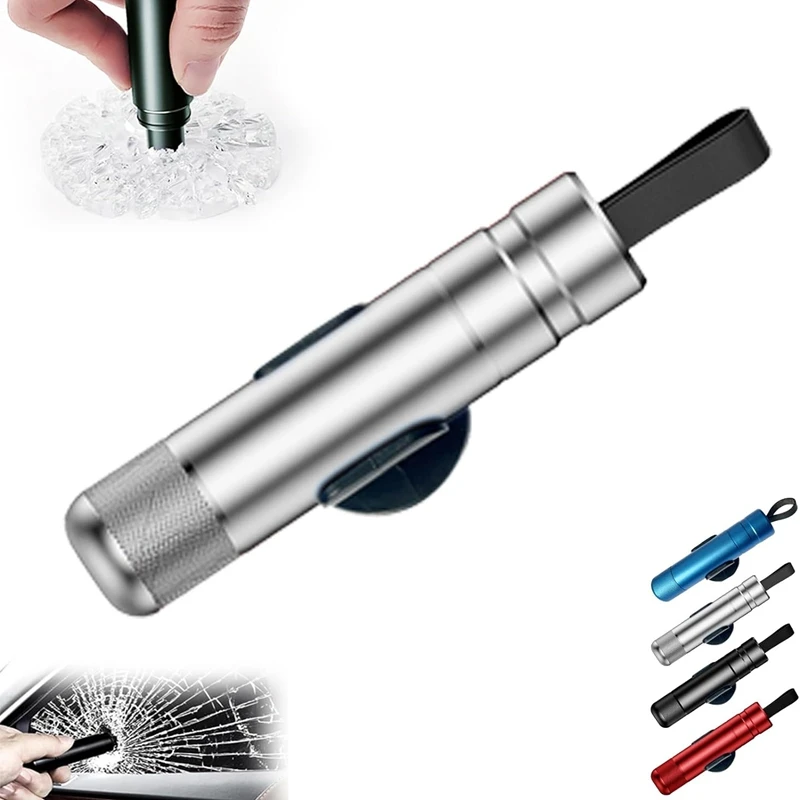 Martelo de segurança a96i, disjuntor de vidro de martelo seguro, disjuntor de vidro e cortador de cinto de segurança, ferramenta de escape de emergência de carro (preto) fácil instalação