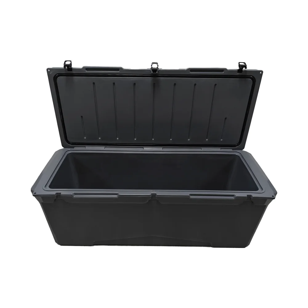 

Rotomolded 240QT Fishing and Hunting Box Camping Cooler Insulated Seafood Storage Tub Food Grade with Wheel and Handle