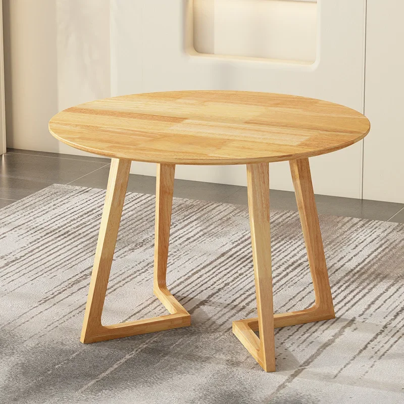 Table à manger nordique tout en bois massif, café en noyer léger, luxe, moderne, simple, salon, hôtel