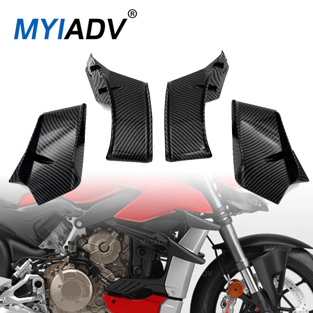 

For DUCATI Streetfighter V4 V 4 2020-2023 Motorcycle Upper Lower Winglets Air Deflector Side Fixed Wing Side Spoiler Wind Flow