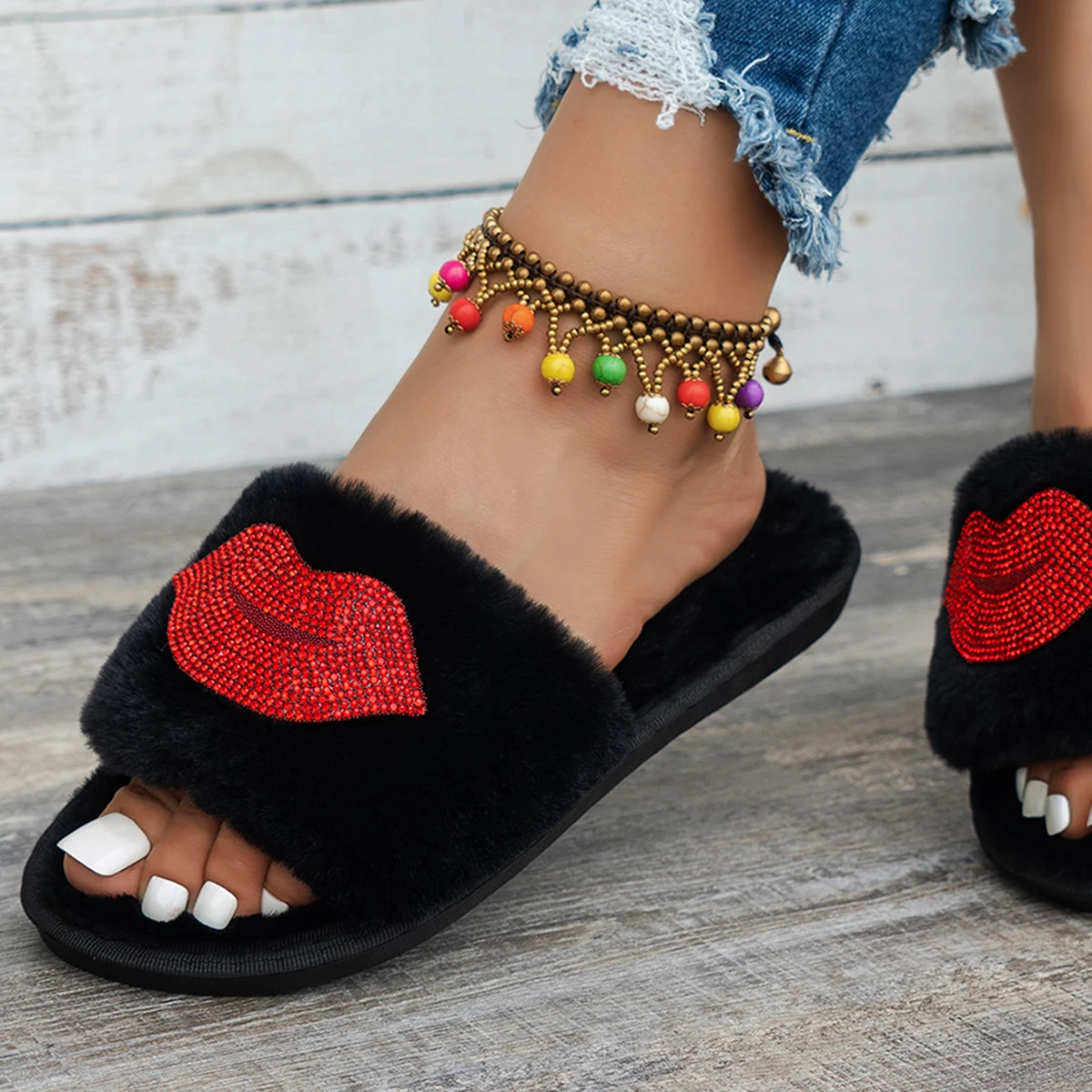 Autumn Winter Halloween Slippers Women Indoor Home Non Slip Warm Cotton Slippers Woman Lightweight Soft Plush Slides House Shoes