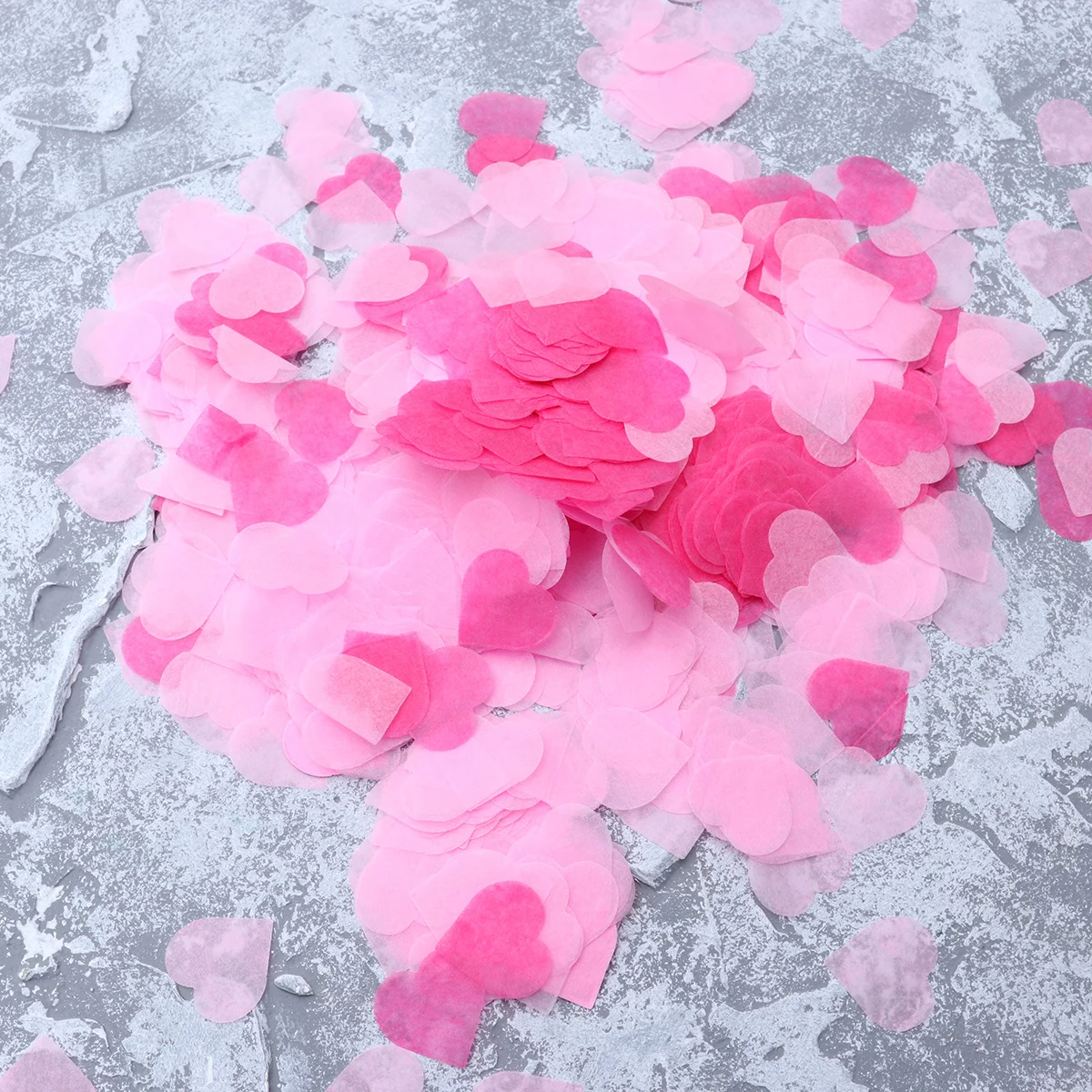 

6000Pcs Heart Shaped Confetti 2.5cm Biodegradable Romantic Wedding Party Decoration Supplies for Love Celebration Pink Rose Mix