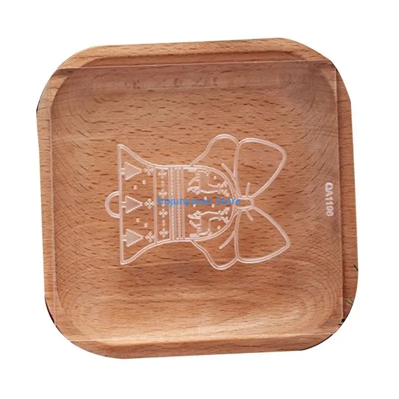 

900B Festive Christmas Biscuit Cutter Plastic Cutters with Stamp Holiday Baking Cookie Decorating Tools Bells Fondant Mold
