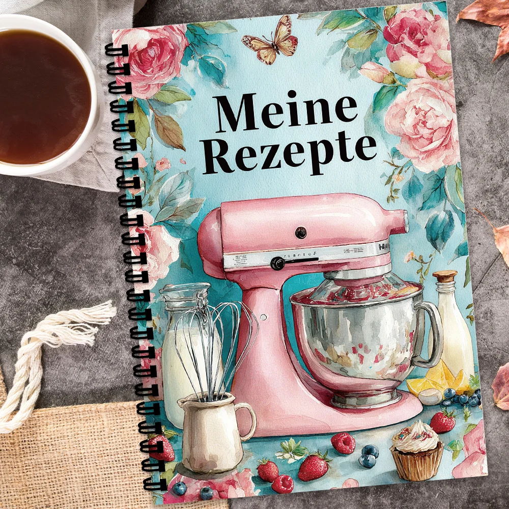1PC Colorful Recipe Book for Cooking Enthusiasts, Family Cookbook with Kitchen Tools Design, Perfect for Collecting Recipes & Ba