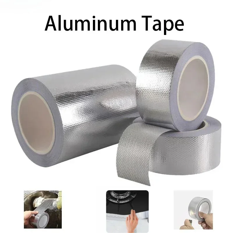 Exhaust Pipe Insulation Tape Exhaust Heat Tape Manifold Downpipe High Temperature Bandage Tape Silver Adhesive Tape 5m*5cm
