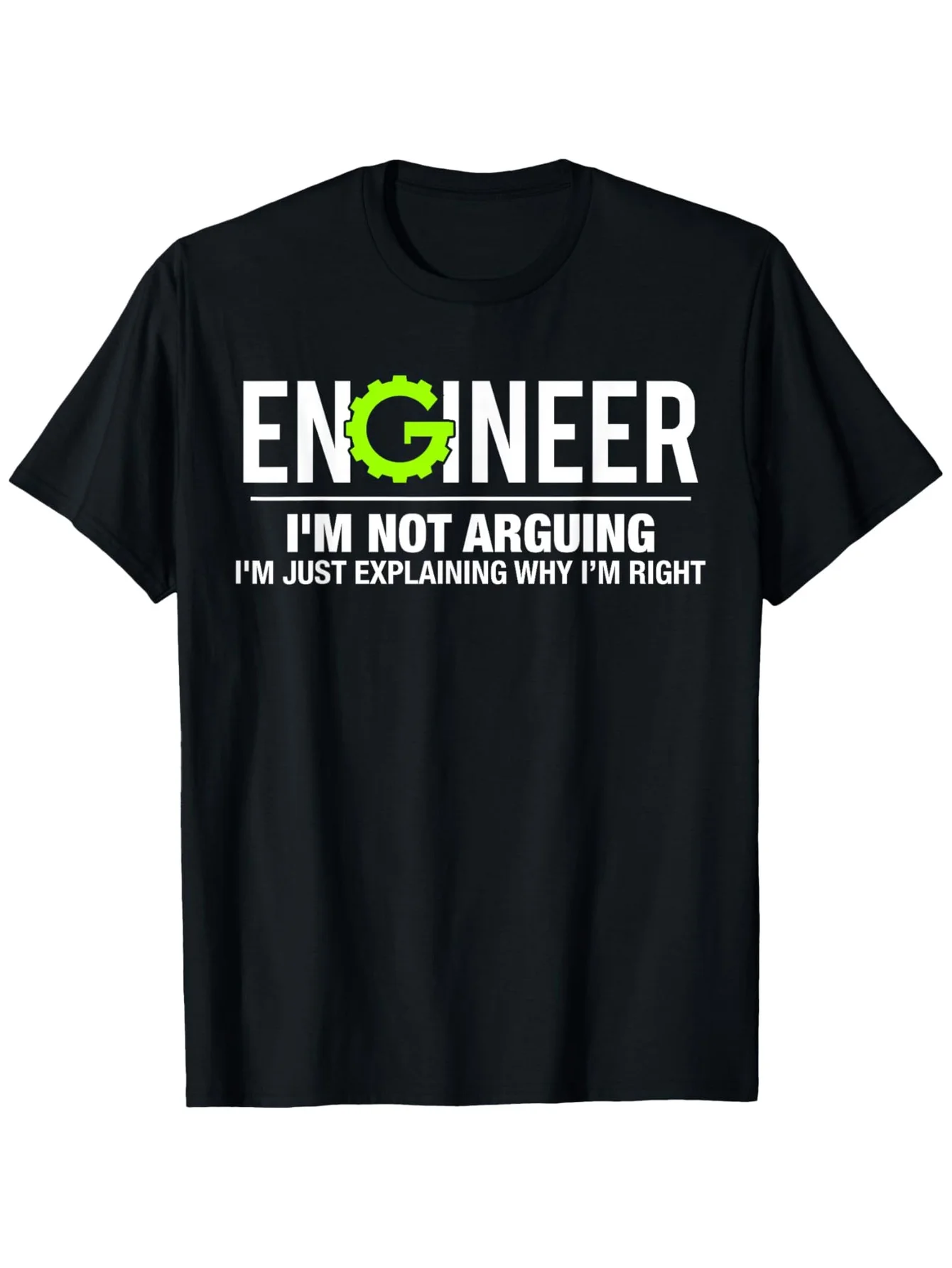 تي شيرت مهندس فكاهة - قطن 180 جرام، S-XXXL، أسود، هدية هندسية لعيد الميلاد/العام الجديد