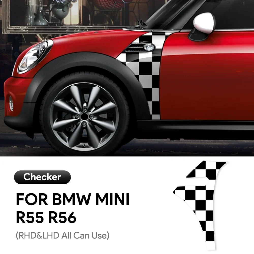 For Mini Cooper R55 R56 R61 R60 2Pcs/Set Countryman Fender Side Scuttles Trim Decor Decal Sticker Car Accessories Car-Styling