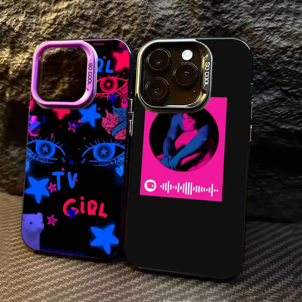

TV G-Girl Music Phone Case For iPhone 17,16,15,14,13,12,11,Pro Max,Plus black Candy Silver Cover