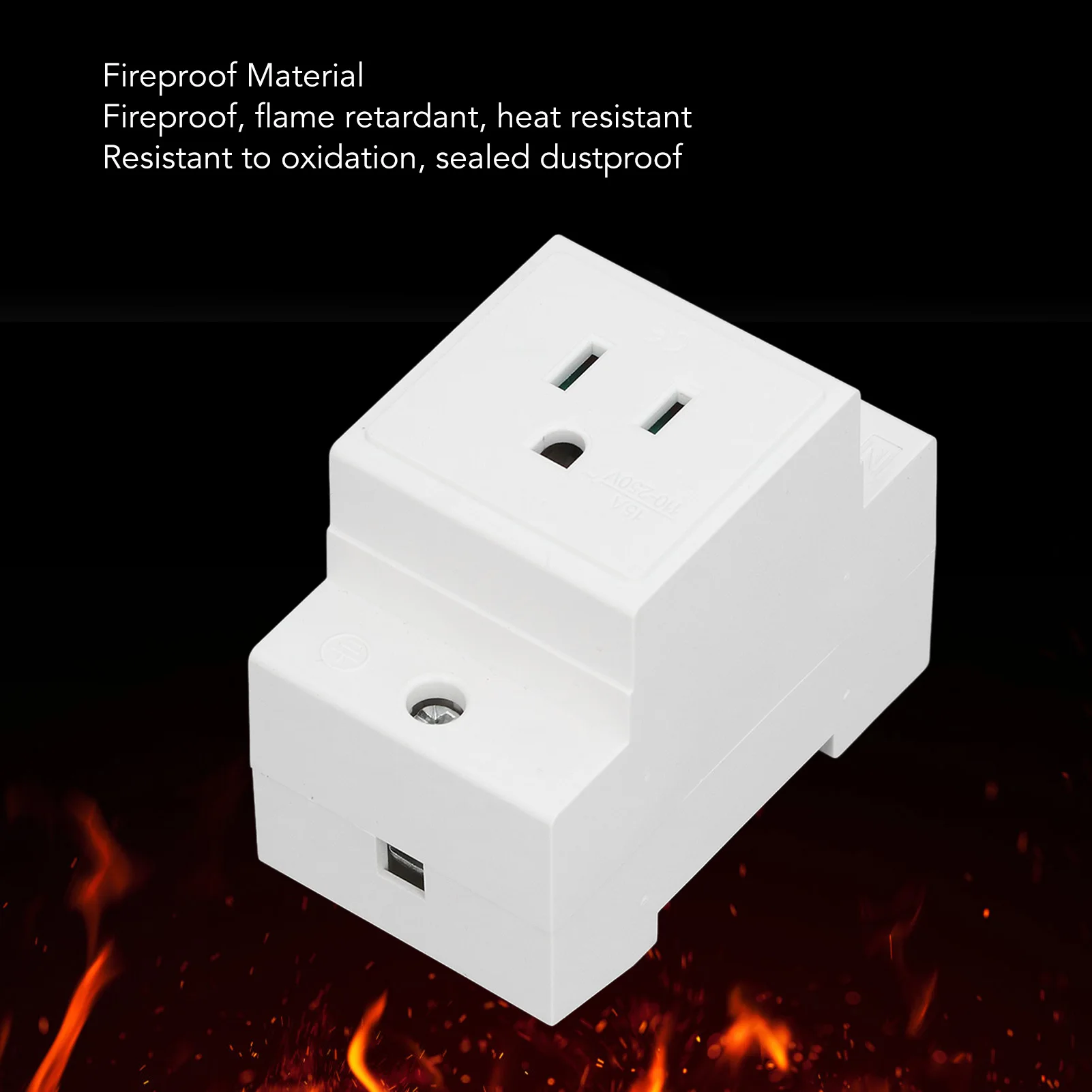 DIN Rail Power Socket DIN Rail Outlet DIN Rail Socket Built in Protective Contact  Contact Outlet for Distribution Panel