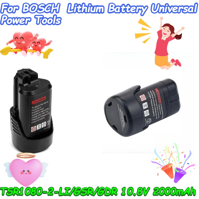 2000mAh لبوش TSR1080-2-LI/GSR/GDR 10.8 فولت بطارية ليثيوم أدوات كهربائية عالمية