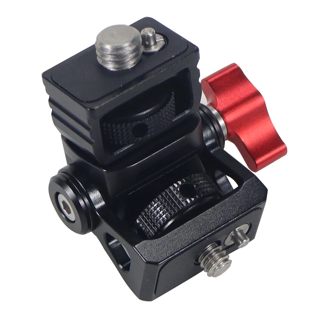 قطب وإمالة قابل للتعديل رصد جبل 1/4 3/8 أري المسمار ل ترايبود مدونة فيديو قوس هيئة التصنيع العسكري حامل مصباح ل Gopro Insta360 Action