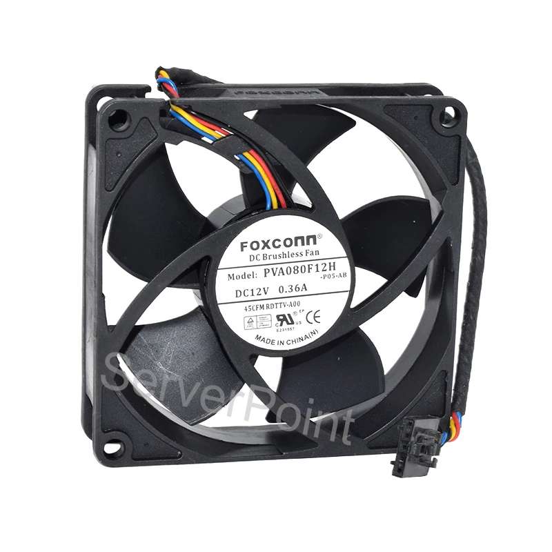 Tested Well Cooler Fan PVA080F12H  DC 12V 0.36A 80x80x20mm Four Lines